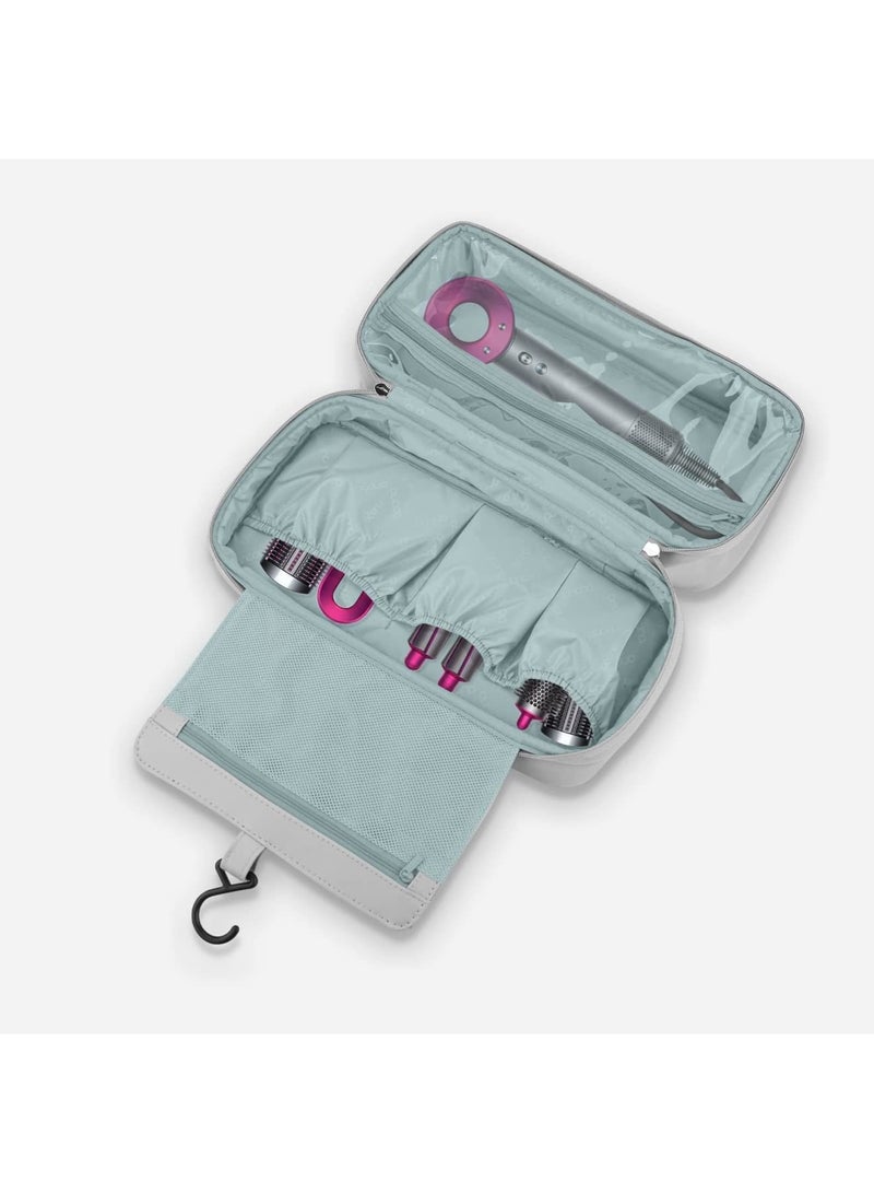 SYOSI Travel Case for Dyson Supersonic Hair Dryer or Airwrap Styler - Waterproof PU Material, Compact Organizer with Mesh Pockets and PVC Zippered Pockets - Easy to Carry with Top Handle and Hanging Hook - Image 4