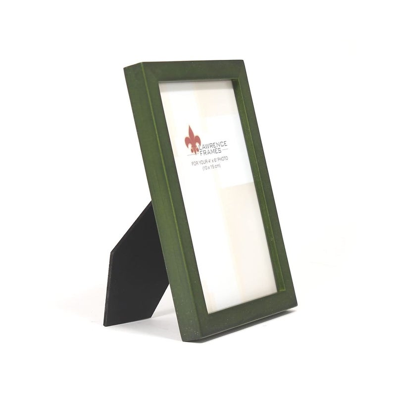 لورانس فرايمز Lawrence Frames Collection Wood Picture Frame Gallery Green 4x6 - Image 2