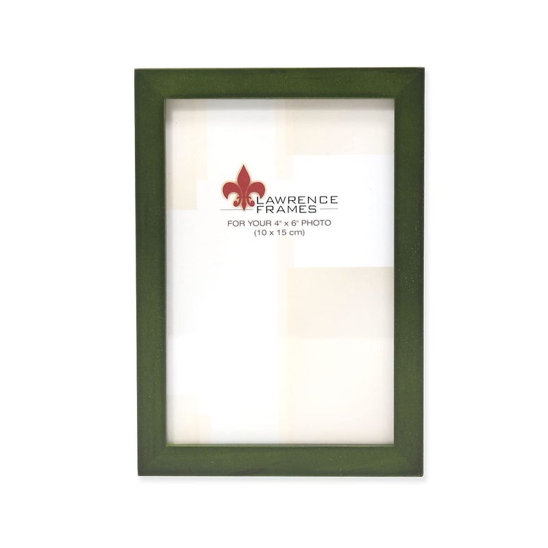 لورانس فرايمز Lawrence Frames Collection Wood Picture Frame Gallery Green 4x6 - Image 1