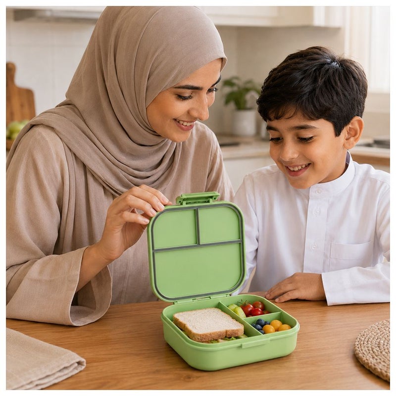 Bonbon - 3 Compartments Lunchbox with Cutlery - Zebra - Image 3