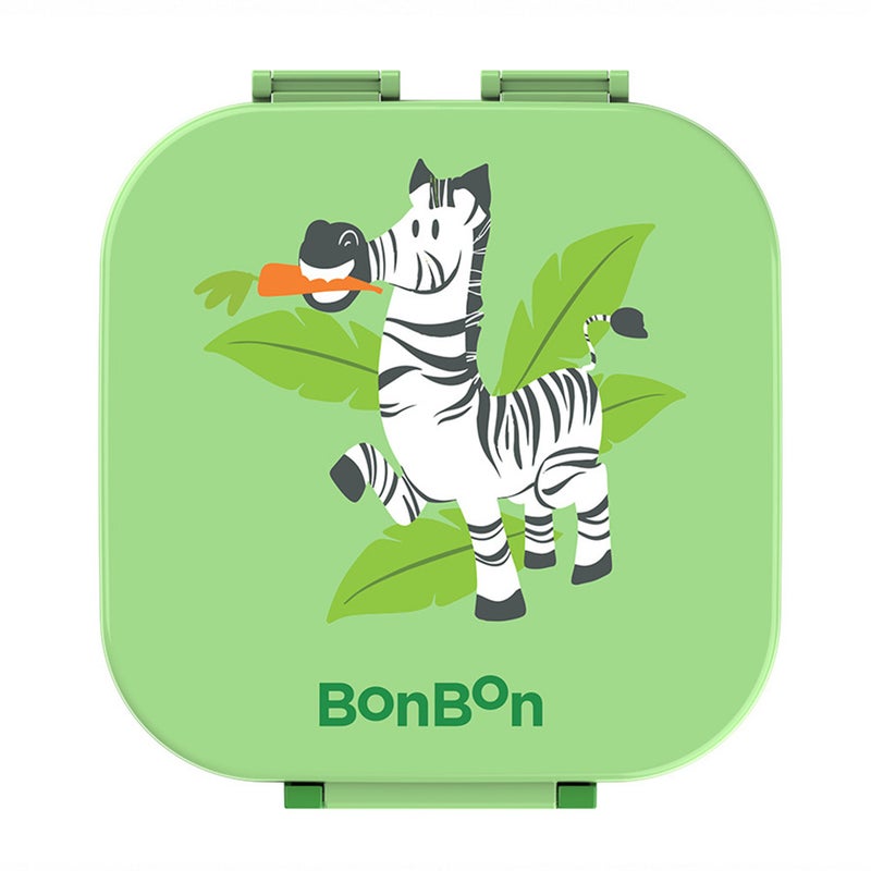 Bonbon - 3 Compartments Lunchbox with Cutlery - Zebra - Image 1