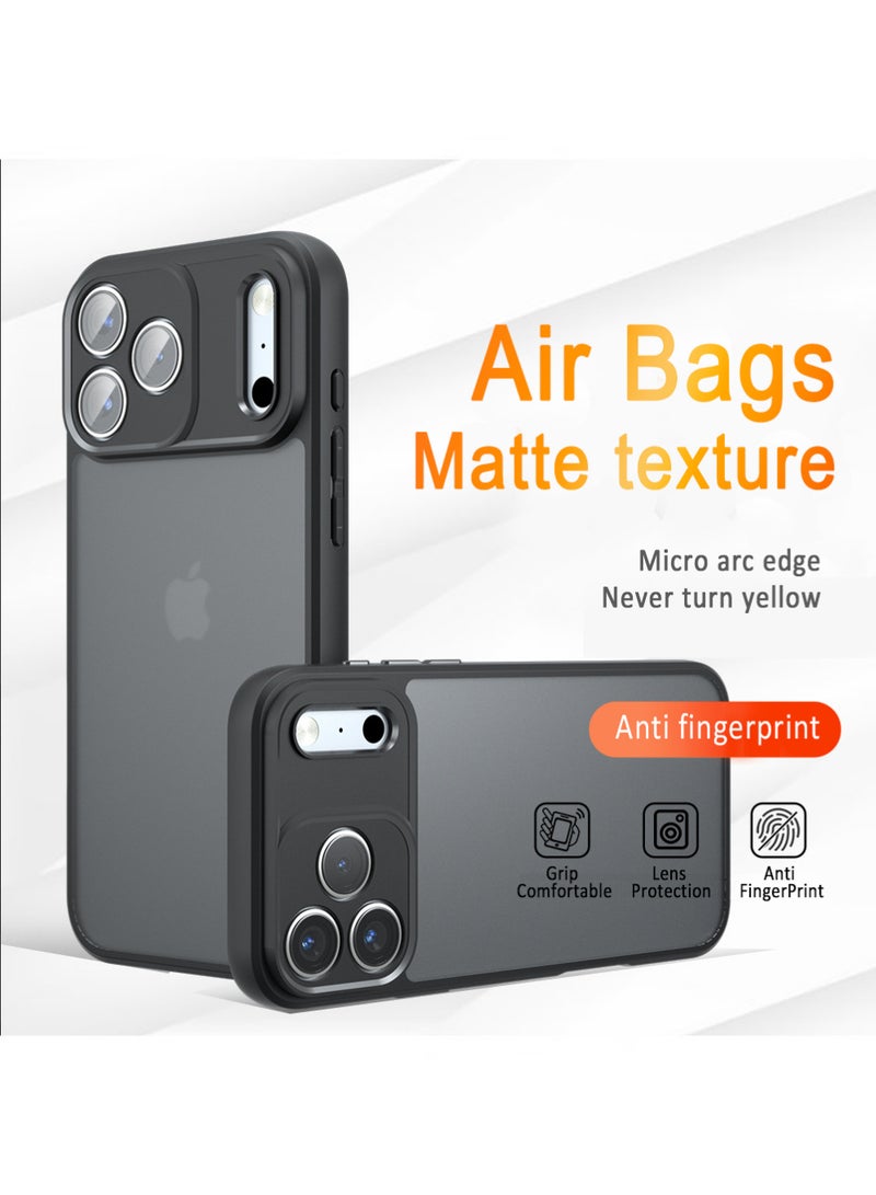 X-level Case for 17 Pro Max, Frosted Translucent Back Protective Slim Phone Cover, Anti-Fingerprints, Anti-Fall Drop Protection, Shockproof Case for 17 Pro Max (Black) - Image 1