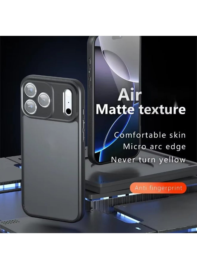 X-level Case for 17 Pro Max, Frosted Translucent Back Protective Slim Phone Cover, Anti-Fingerprints, Anti-Fall Drop Protection, Shockproof Case for 17 Pro Max (Black) - Image 2