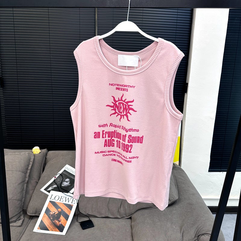 [Spot] Real Chapter/4.20 10:00 sea salt strawberry roll my holiday lazy vest tee - Image 1