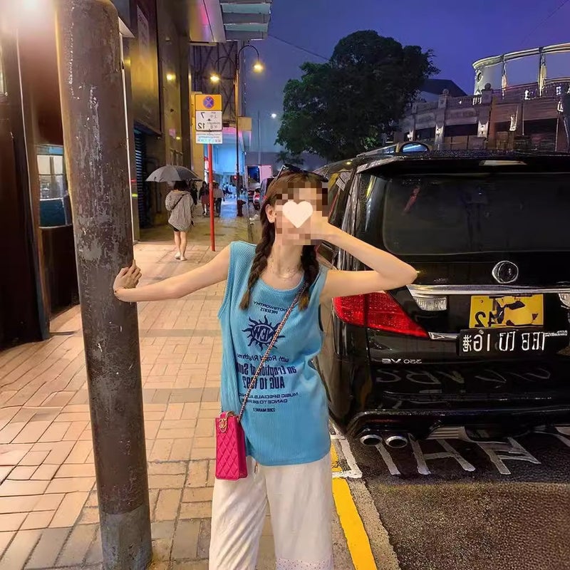 [Spot] Real Chapter/4.20 10:00 sea salt strawberry roll my holiday lazy vest tee - Image 5