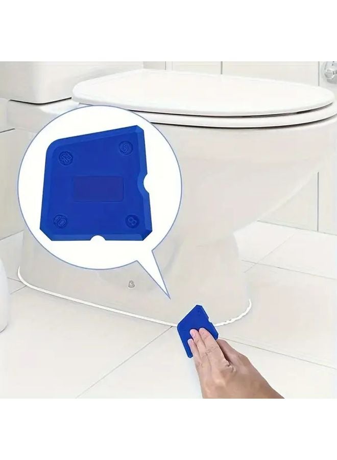 Blue Four Piece Set Caulking Tool Kit Silicone Joint Sealant Spreader Scraper Edge Repair Tools - Image 3