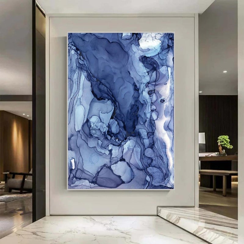 ماركتنا لوحة قماشية بتصميم الفن التجريدي مع برواز مجوف مقاس (50×70) قطعة واحدة - Image 3