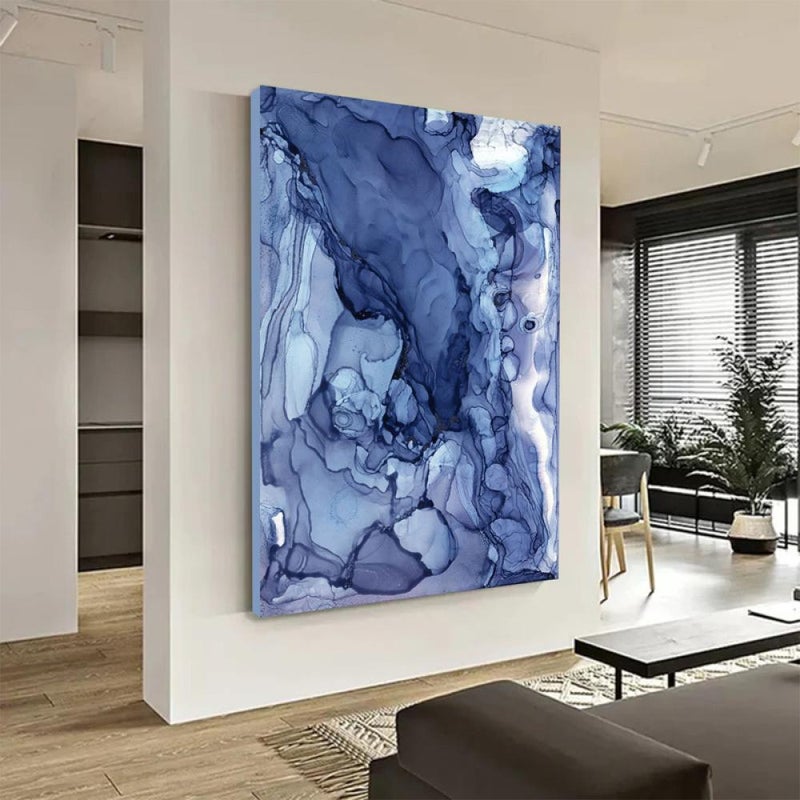 ماركتنا لوحة قماشية بتصميم الفن التجريدي مع برواز مجوف مقاس (50×70) قطعة واحدة - Image 2