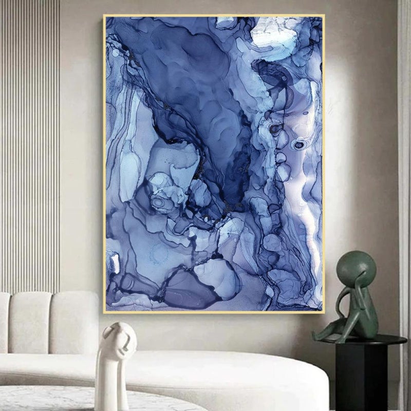 ماركتنا لوحة قماشية بتصميم الفن التجريدي مع برواز مجوف مقاس (50×70) قطعة واحدة - Image 1