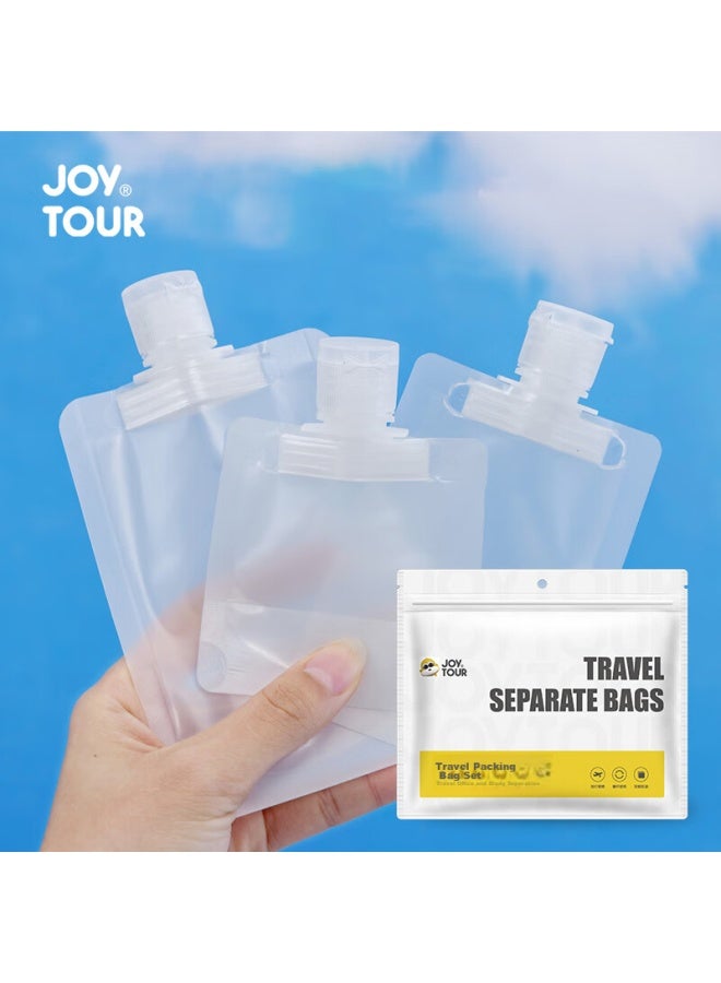JOY TOUR Joytour Travel Portable Dispenser Bags, Business Trip Hotel Lotion Shampoo Shower Gel Disposable Dispenser Bottles, 5-pack 30ml  - Image 1