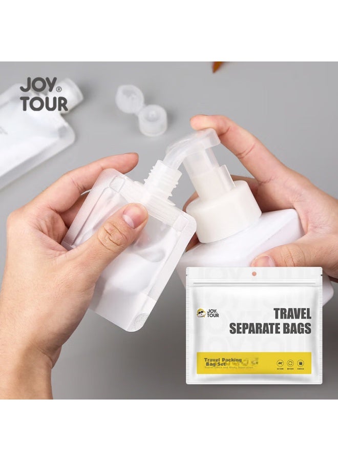 JOY TOUR Joytour Travel Portable Dispenser Bags, Business Trip Hotel Lotion Shampoo Shower Gel Disposable Dispenser Bottles, 5-pack 30ml  - Image 3