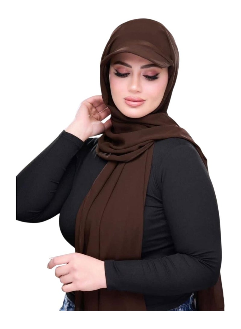 It is available as a Burgundy chiffon crepe cap with bandana, high quality material and comfortable for everyday wear