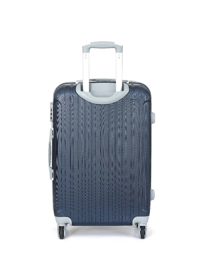 Senator 24 Hard Case Travel Bag Medium Checked Luggage Trolley ABS Lightweight Suitcase with 4 Spinner Wheels KH132, Navy Blue  | Best Price UAE