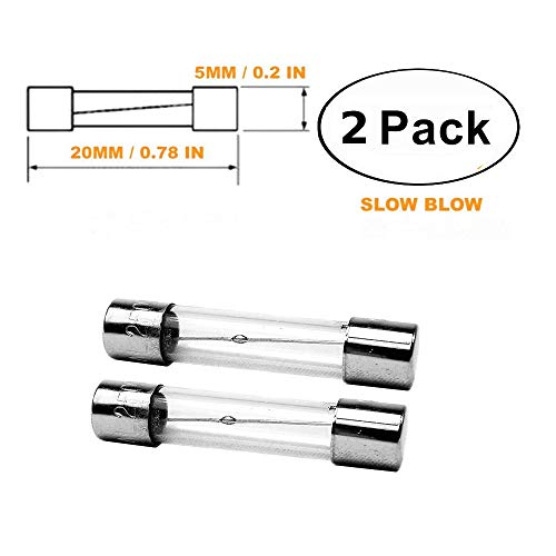 CentIoT - 5 x 20MM Slow Blow 2.5A - Time delay Insurance - Glass Tube Fuse 250V - 2 PCS (5mm T2.5A) - Image 3