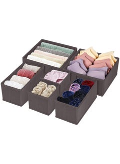 WAOKN 6-piece Set of Foldable Wardrobe Storage Box Washable Wardrobe Storage Box Cube Storage Box Suitable for Wardrobe Home Bedroom Office  - Image 3
