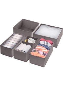 WAOKN 6-piece Set of Foldable Wardrobe Storage Box Washable Wardrobe Storage Box Cube Storage Box Suitable for Wardrobe Home Bedroom Office  - Image 5