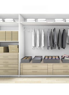 WAOKN 6-piece Set of Foldable Wardrobe Storage Box Washable Wardrobe Storage Box Cube Storage Box Suitable for Wardrobe Home Bedroom Office  - Image 4