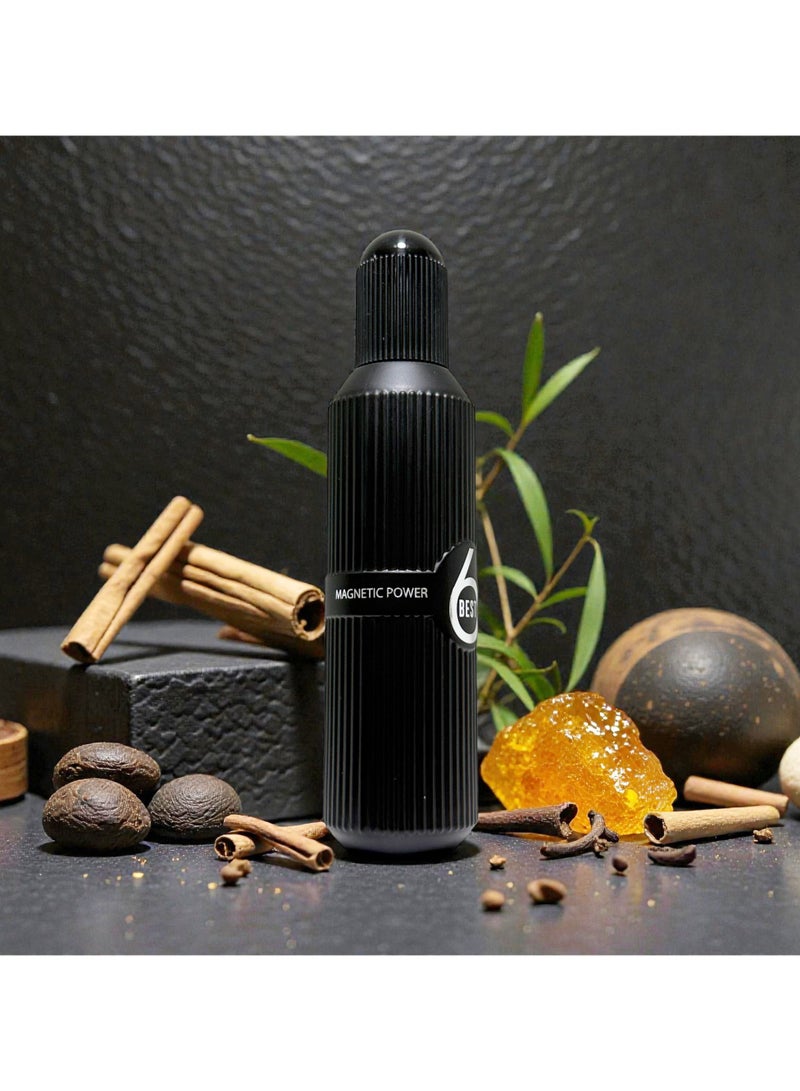 BEST 6 - Eau De Toilette 100ml for Men | Woody Spicy Long Lasting Perfume | Bold & Refined Masculine Fragrance - Matte Black - Image 5