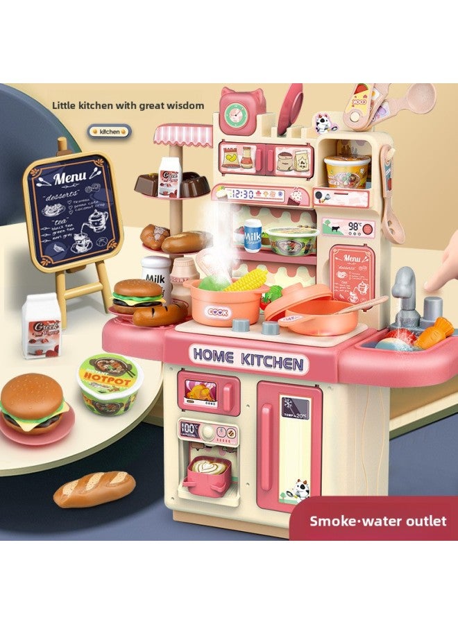 Children's Spray Play House Simulation Kitchen Toys Suit Boys And Girls Cooking And Cooking Parent-child Interactive Toys Wholesale-Color:Little Belle Style (spray Version) Mail Order Box-Specifications:With Rechargeable Battery Suit - Image 4