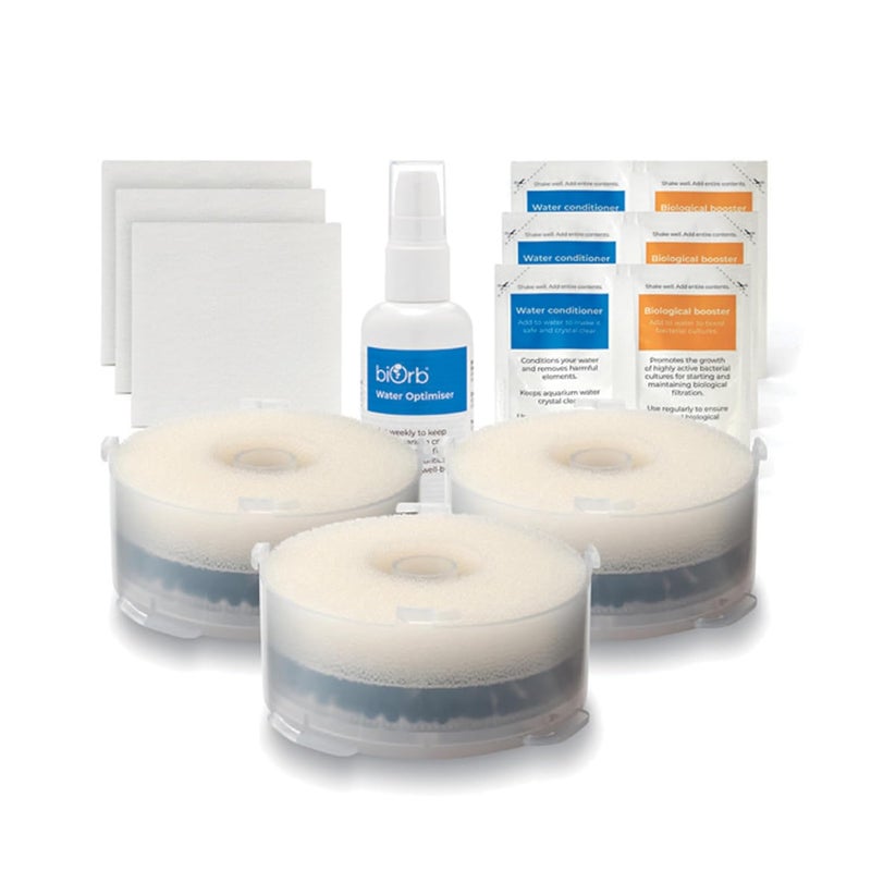 biOrb Service Kit x3 Plus Water Optimizer with 3 Service Kits, 3 Cleaning Pads, and Water Optimizer - Image 1