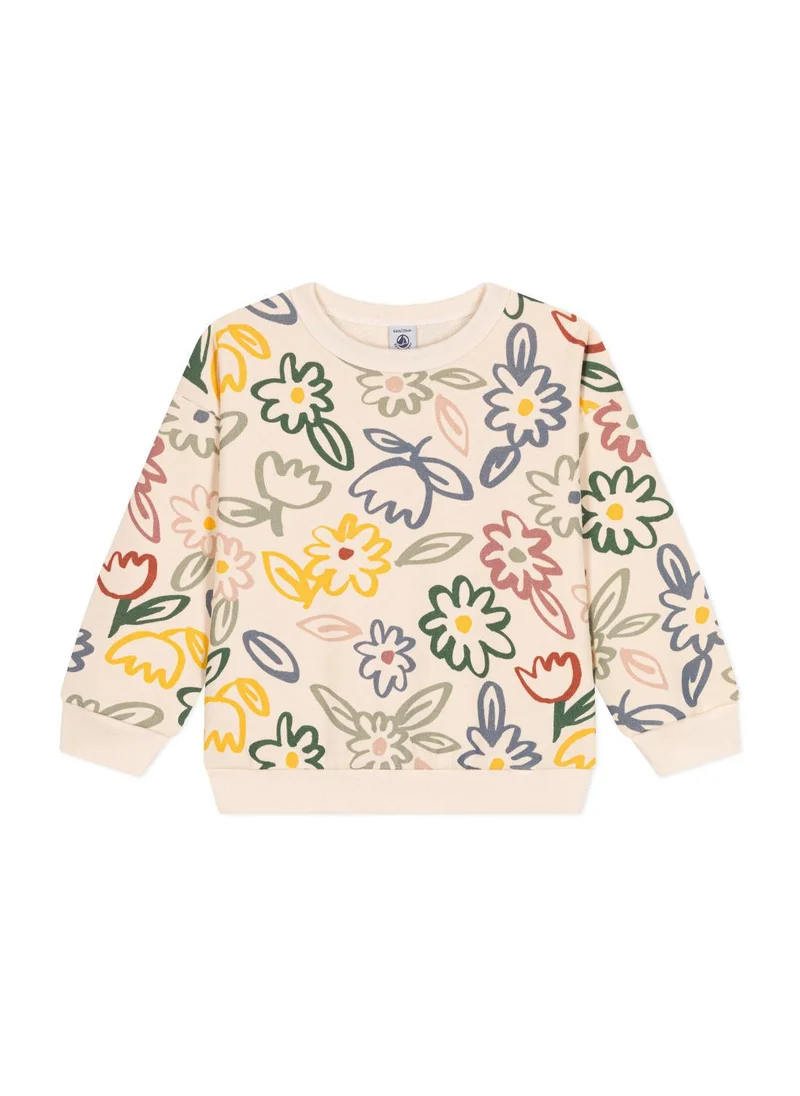 Petit Bateau Little girls' fleece sweatshirt