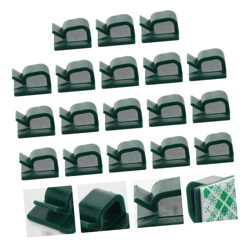 100Pcs Black Self Adhesive Cable Management Clips for Organizing Wires and Cords Office Home Use - Image 5