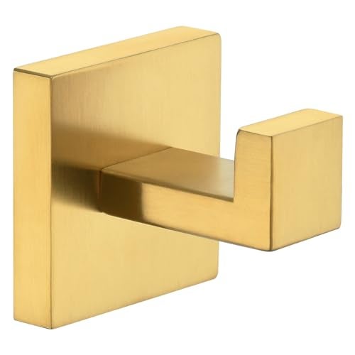 Angle Simple Towel Hook, SUS 304 Stainless Steel Hand Towel Holder for Bathroom, Wall Coat Hook, Brushed Dark Gold - Image 1