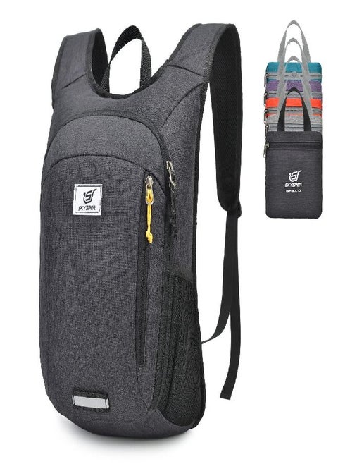 Small Daypack 10L Hiking Backpack Packable Lightweight Travel Day Pack For Women Men(Black)
