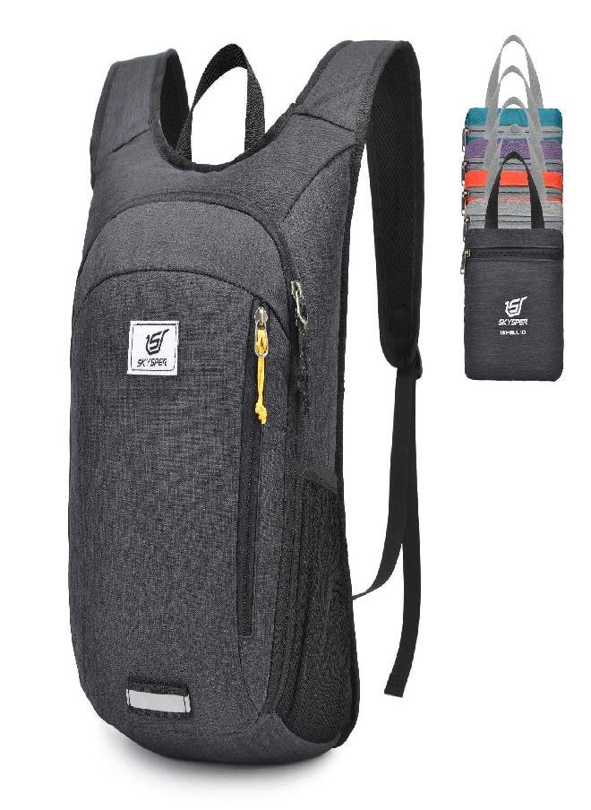 Small Daypack 10L Hiking Backpack Packable Lightweight Travel Day Pack For Women Men(Black)