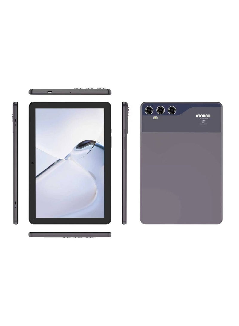 ATOUCH S-T1 Plus 10.1-Inch Screen Android 15 Smart Tablet 18GB RAM 2TB ROM Dual SIM 5G Wi-Fi Tab Student Kids Learning Tablet with Keyboard, Mouse, Stylus And Cover – Grey - Image 2