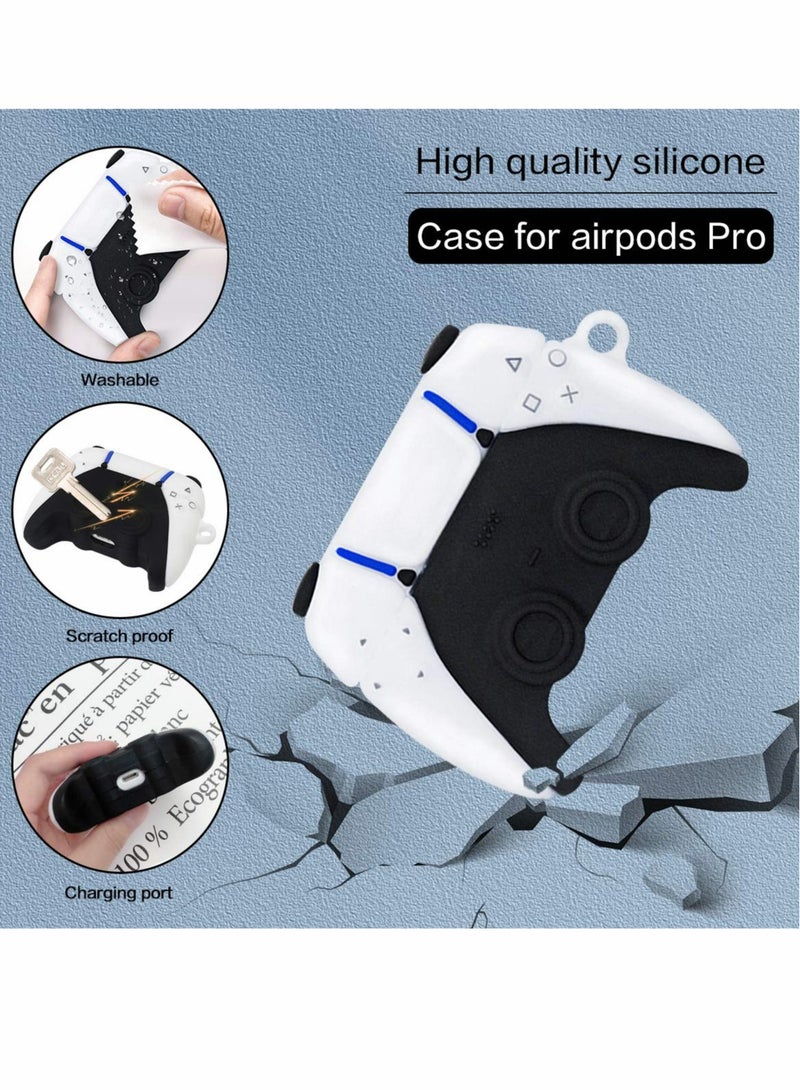 Game Controller Airpods Pro Case, 3D Fashion Cool Design, Unique Stylish Protective Skin Accessories, Airpods Pro Silicone Case 2 Pack (Black) - Image 3