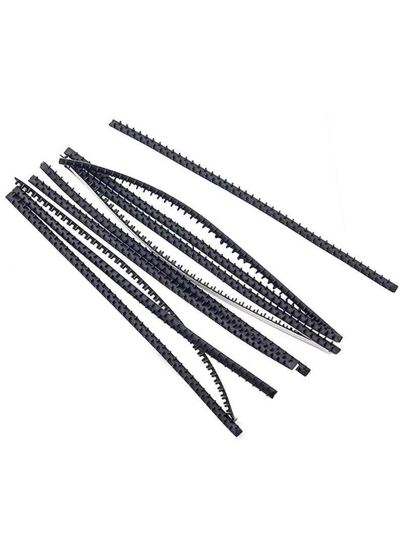 esowemsn esowemsn 15PCS Plastic Adhesive Hairband Teeth Antislip Headband Teeth Strips Black Flexible Headband Teeth Grip DIY Hair Tool Accessories 