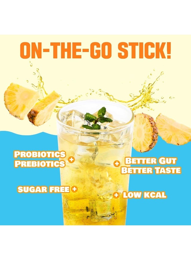 Teazen Kombucha Pineapple Probiotics - 10 Sticks - Image 4