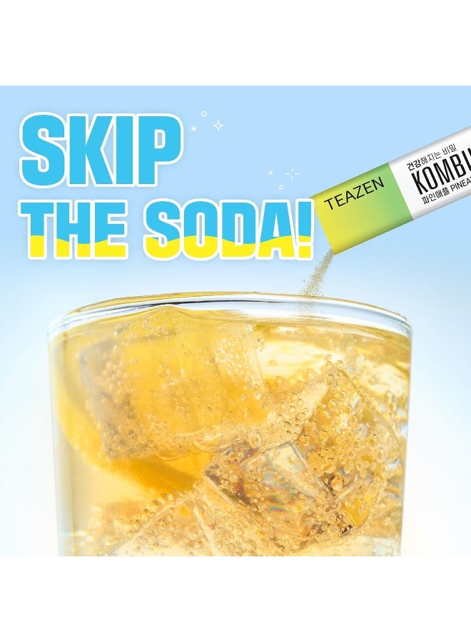 Teazen Kombucha Pineapple Probiotics - 10 Sticks - Image 5