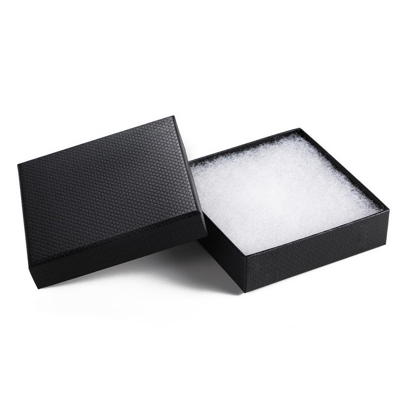 GEFTOL Jewelry Gift Boxes 20 Pack 3.5x3.5x1 Inch Cardboard Jewelry Boxes,Small Gift Boxes for Jewelry Earrings Necklaces Handmade Bangles Bracelets(Black) - Image 1