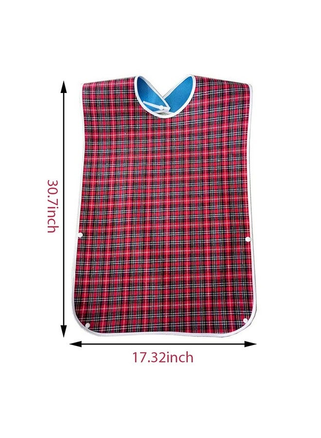 HASTHIP® Adult Bibs,Adult The Eldly Bib Adult Washable Dining Bibs for Elderly Red - Image 3