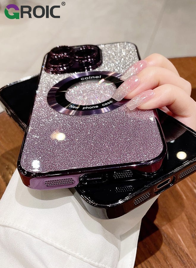 GROIC جراب مغناطيسي لهاتف iPhone 15 مقاس 6.1 بوصة مع عبوة واحدة من واقي الشاشة، متوافق مع MagSafe، تطابق الألوان الرسمي لهاتف iPhone، غطاء هاتف مقاوم للصدمات مع طبقة زجاجية مقواة عالية الدقة - Image 5