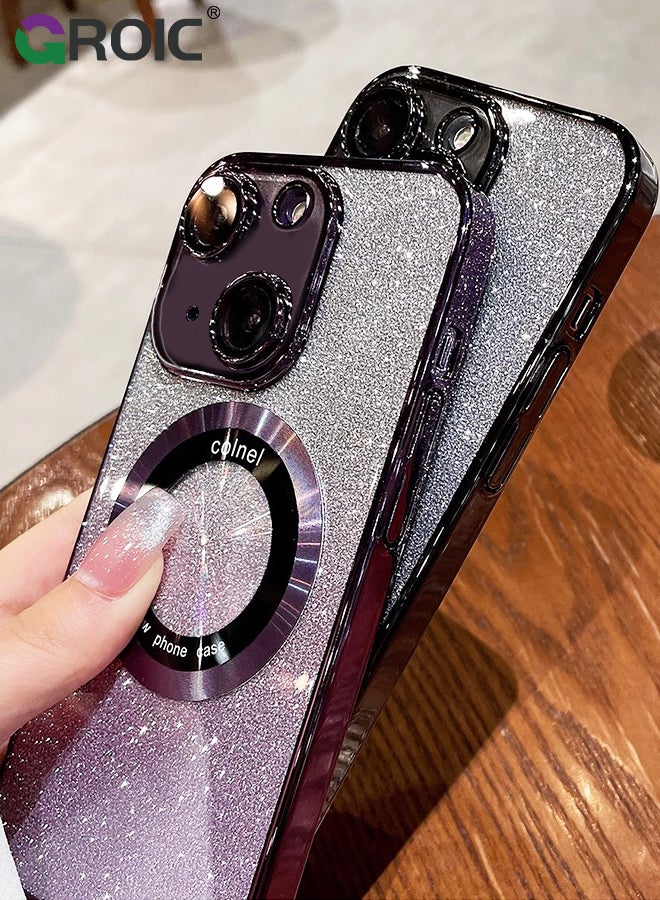 GROIC جراب مغناطيسي لهاتف iPhone 15 مقاس 6.1 بوصة مع عبوة واحدة من واقي الشاشة، متوافق مع MagSafe، تطابق الألوان الرسمي لهاتف iPhone، غطاء هاتف مقاوم للصدمات مع طبقة زجاجية مقواة عالية الدقة - Image 4