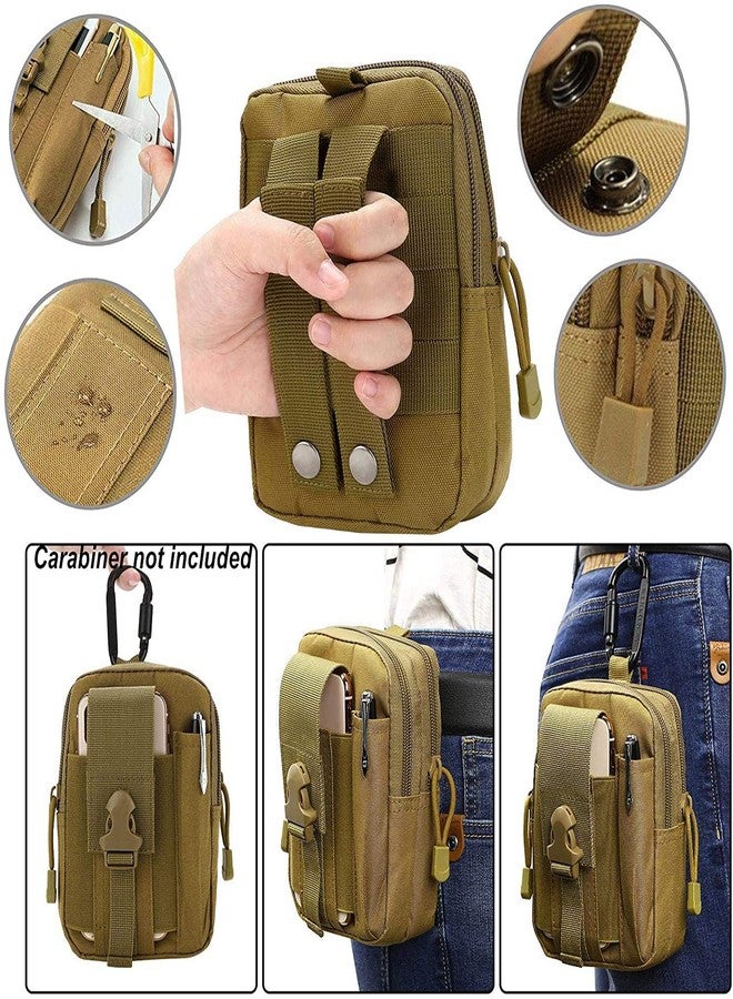 abcGoodefg 2 Pack Tactical Belt & EDC Molle Pouch & Snap Hook, Military Belts with Heavy Duty Quick Release Metal Buckle, Security Molle Waist Bag Waist Work Belts for Outdoor Sports Camping Hunting - Image 4