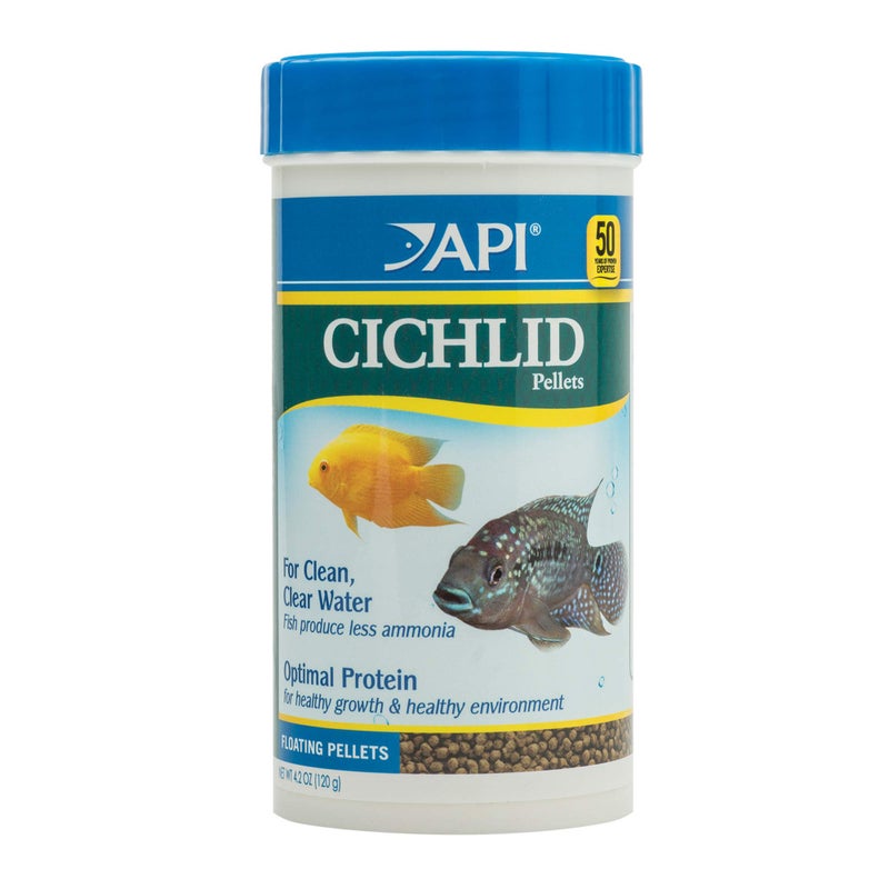 API CICHLID PELLETS Floating Pellets Fish Food 4.2-Ounce Container - Image 1
