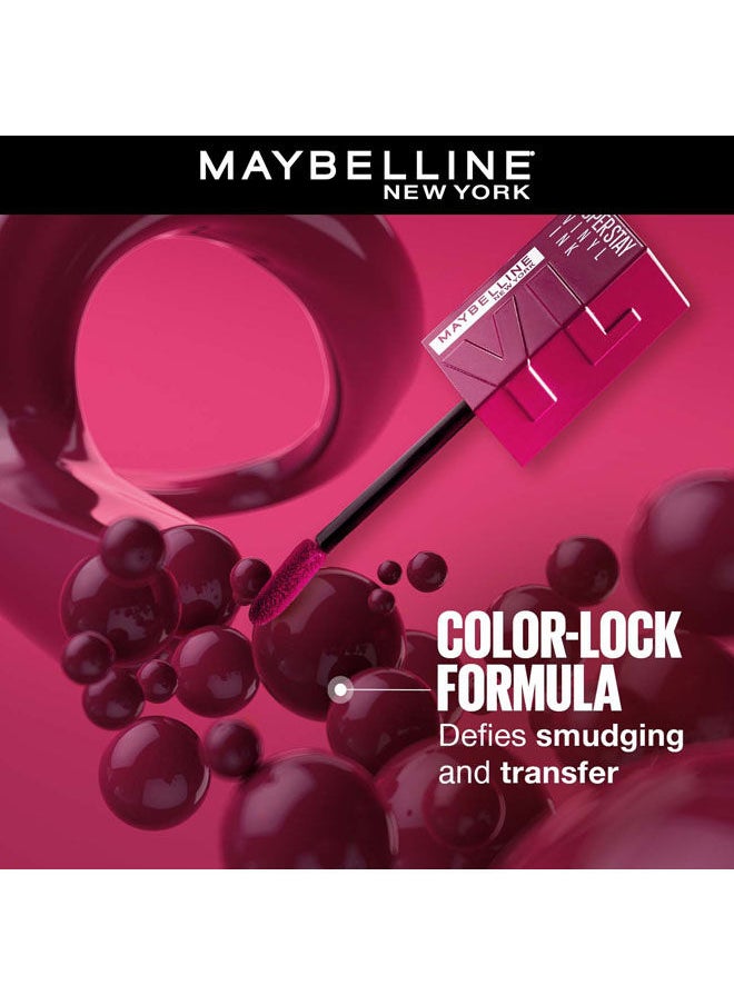 MAYBELLINE NEW YORK - SuperStay Vinyl Ink Longwear Transfer Proof Gloss Lipstick, 155 UpBeat, Pink Mix - Image 1