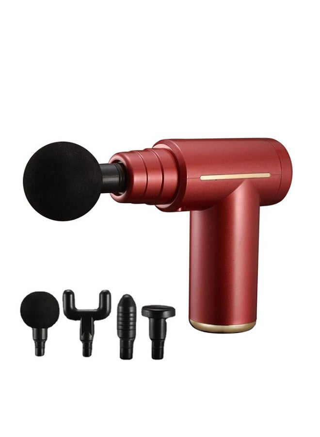 Loquat Mini Massager,Message Device,Body Massager,Massage Muscle Stimulators,Portable 6 Speeds Muscle Massager Deep Tissue with 4 Massage Heads, Super Quiet Type-C Charging Percussion Massager for Muscle P - Image 1