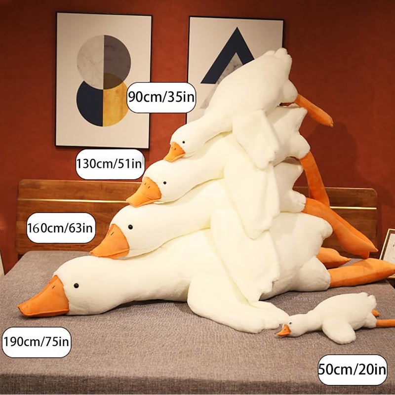 Srutirbo Giant White Goose Plush-20 in Soft Furry Swan Stuffed Animal Pillow,Huge Goose Plush Hugging Pillow Gifts for Every Age (20 in) - Image 2