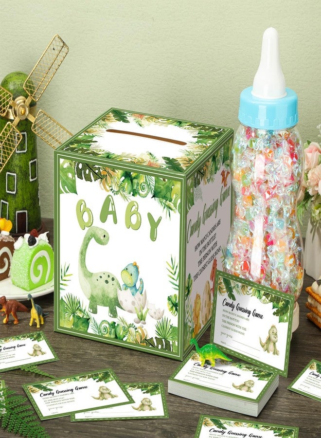 Glenmal 52 Pcs Baby Shower Games Gift Sets Large Baby Bottle for Shower Game Guess How Many Candies Baby Shower Decorations for Baby Shower favors Games Gender Reveal(Dinosaur Style) - Image 2