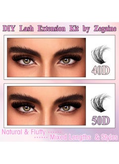 Zegaine Diy Lash Extension Kit Wispy Mink Lashes Clusters 1020Mm 40D 50D Fluffy Individual Lashes Natural Look With Lash Bond And Seal 240 Pcs By Zegaine  - Image 4