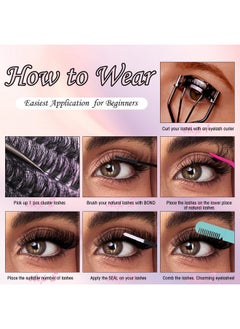 Zegaine Diy Lash Extension Kit Wispy Mink Lashes Clusters 1020Mm 40D 50D Fluffy Individual Lashes Natural Look With Lash Bond And Seal 240 Pcs By Zegaine  - Image 5