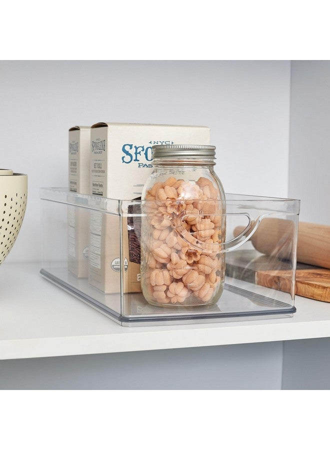 InterDesign iDesign Recycled Plastic Cabinet and Pantry Storage Bin with Integrated Handles - 16” x 8” x 5”, Clear Bin - Image 4