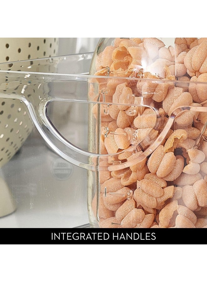 InterDesign iDesign Recycled Plastic Cabinet and Pantry Storage Bin with Integrated Handles - 16” x 8” x 5”, Clear Bin - Image 3
