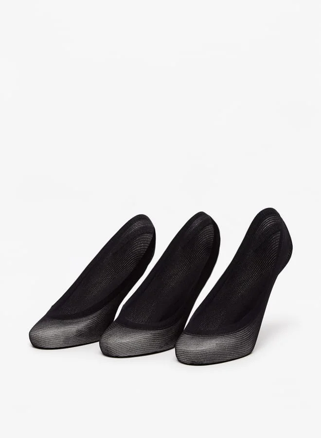 Celeste Women's Textured No Show Socks - Set of 3