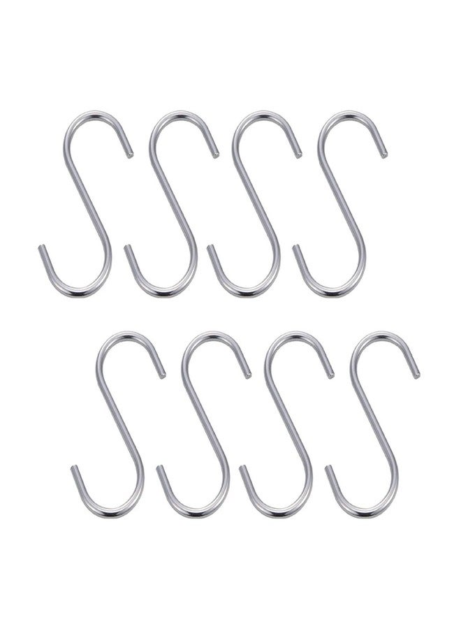 SYLIX Stainless Steel Thick S Shape Hooks for Kitchen & Bathroom, Heavy Duty Rustproof Hanger for Utensils, Clothes & Accessories (12) - Image 1